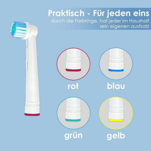 Sibastore Aufsteckbürsten Oral B Precision 8x Aufsteckbürsten für elektrische Zahnbürsten, Verbesserung der Zahnfleischgesundheit, Für Kinder & Jugendlichen und Erwachsene geeignet, Extra weiche Borsten