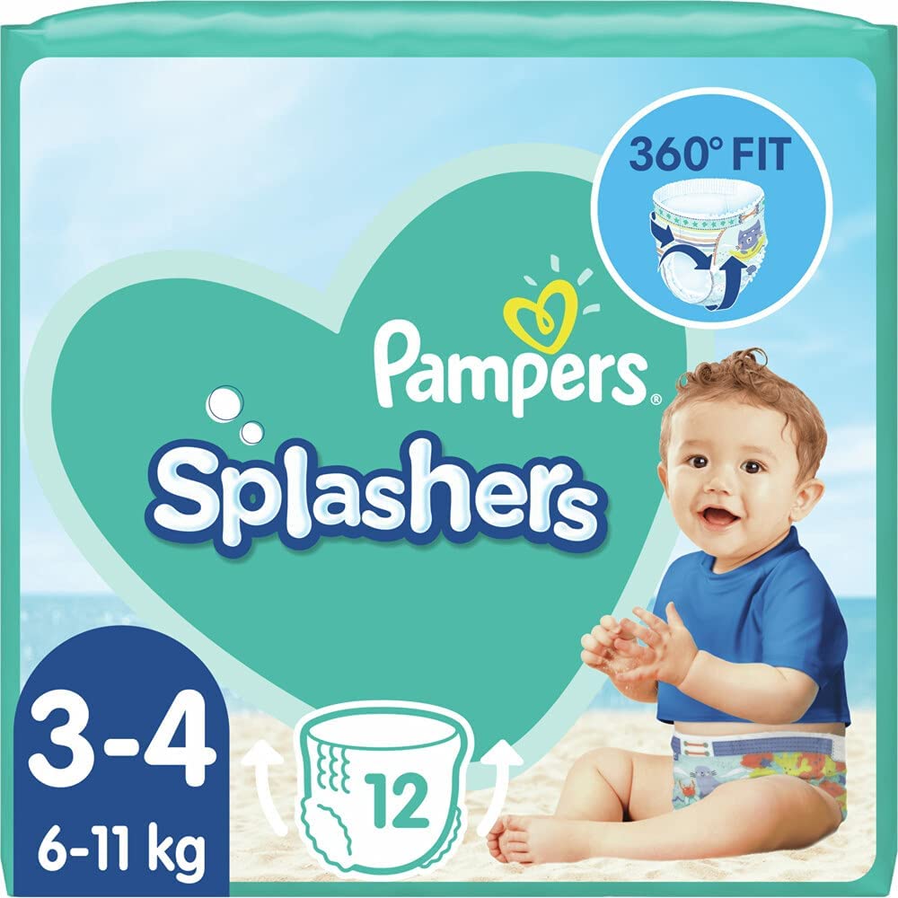 Pampers Splashers Schwimmwindeln Größe 3-4 (6-11 kg) 8x12er Pack (96Stück)