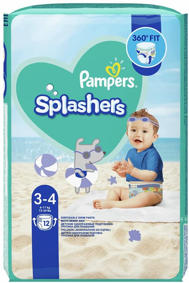 Pampers Splashers Schwimmwindeln Größe 3-4 (6-11 kg) 8x12er Pack (96Stück)